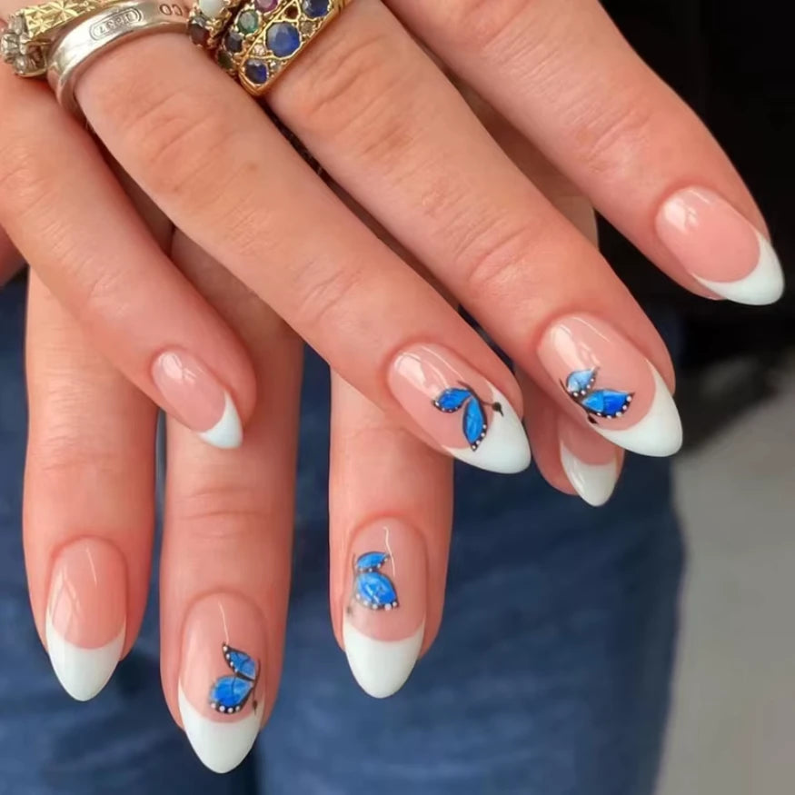 Blue Butterfly - Almond