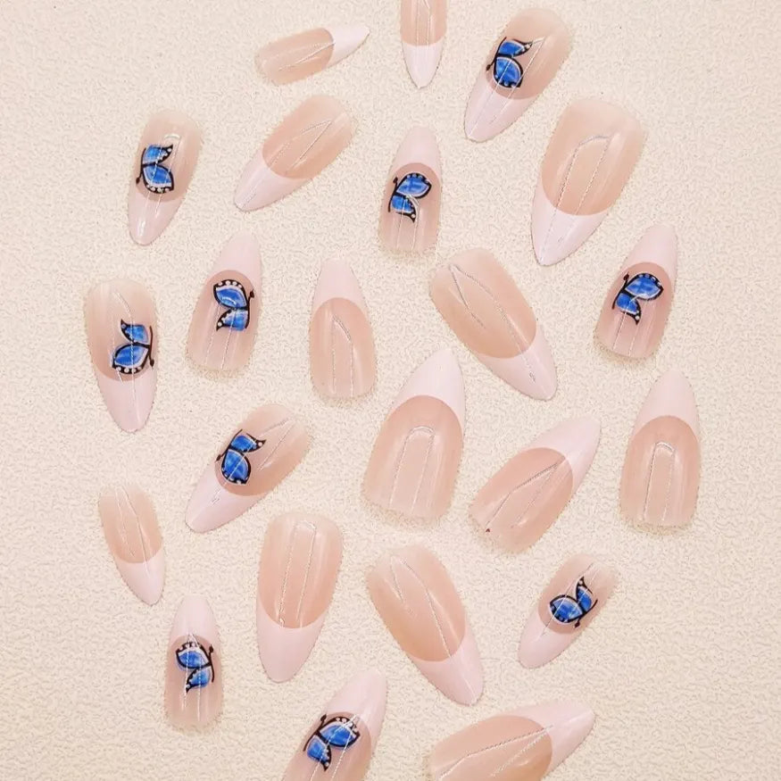 Blue Butterfly - Almond