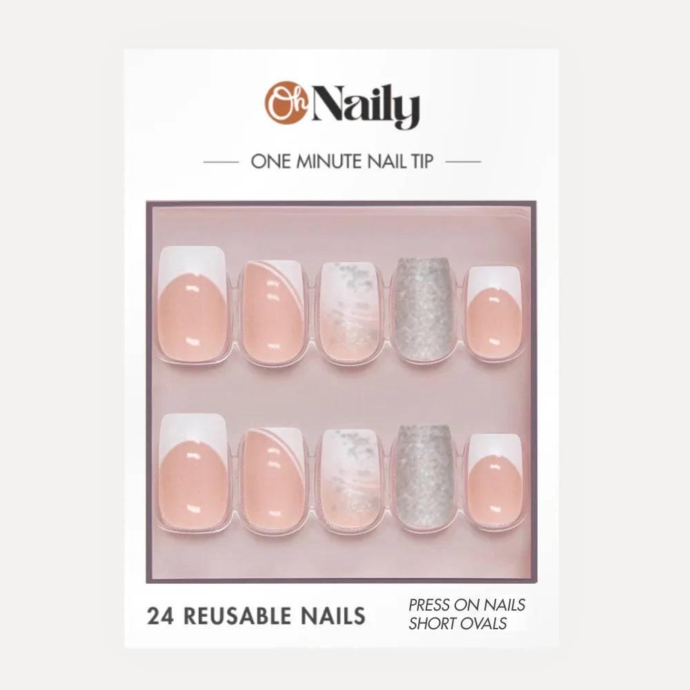 Elegant White - Ovals Short