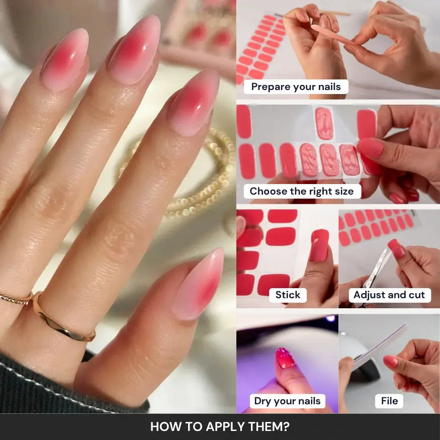 Blushing Rose Gel Nail Strips Kit