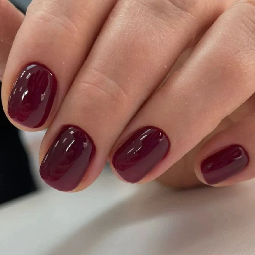 Burgundy Gel Nail Strips