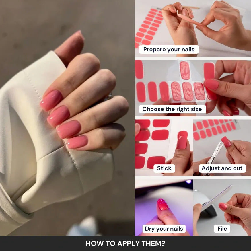 Fuchsia Pink Gel Nail How to use