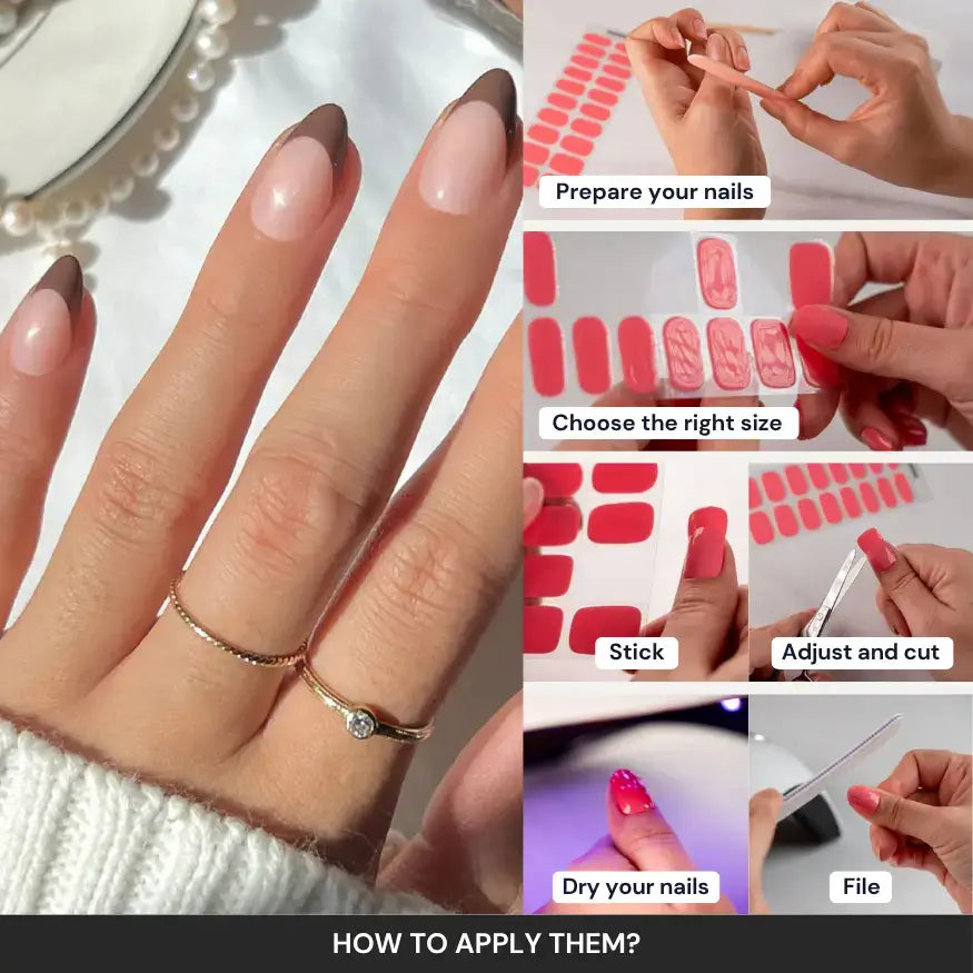 How to use Brown French Gel Nail
