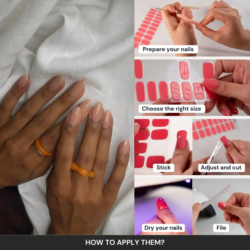 How to use Light Brown Gel Nail Strips