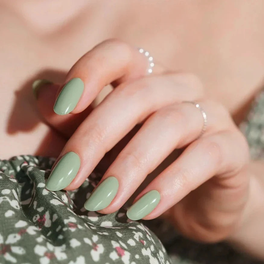 Pastel Green Gel Nail Strips