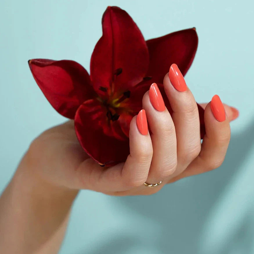 Red-Orange Gel Nail Strips
