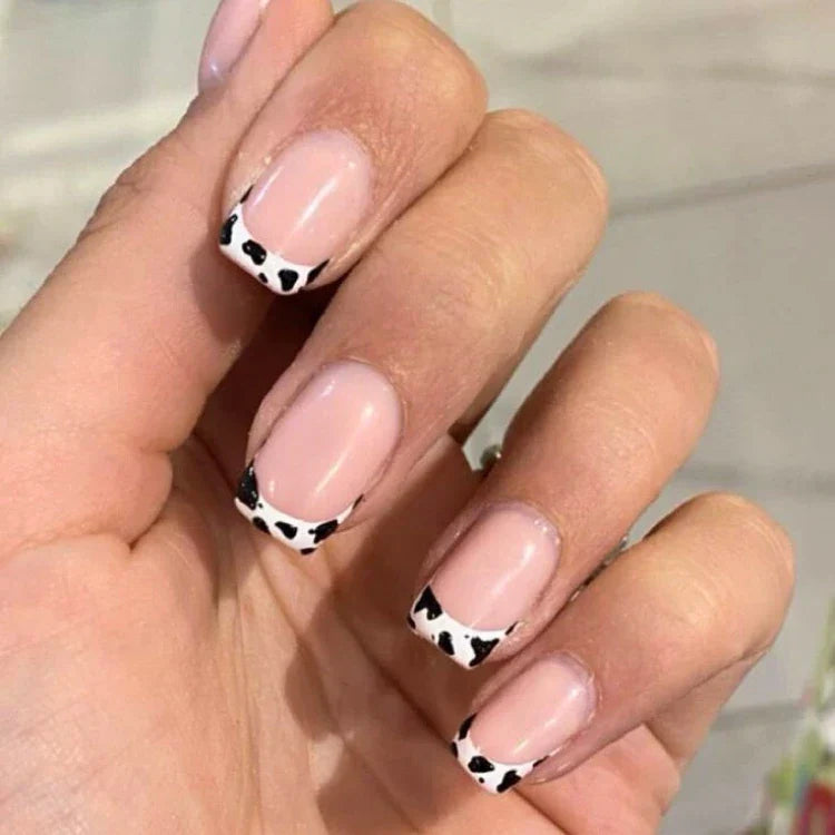 Spotted Pattern French Gel Nail