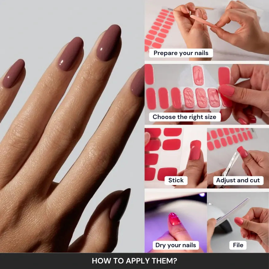How to use Plum Gel Nail Strips