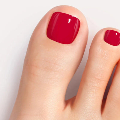 Cherry Red Gel Pedicure Strips Kit