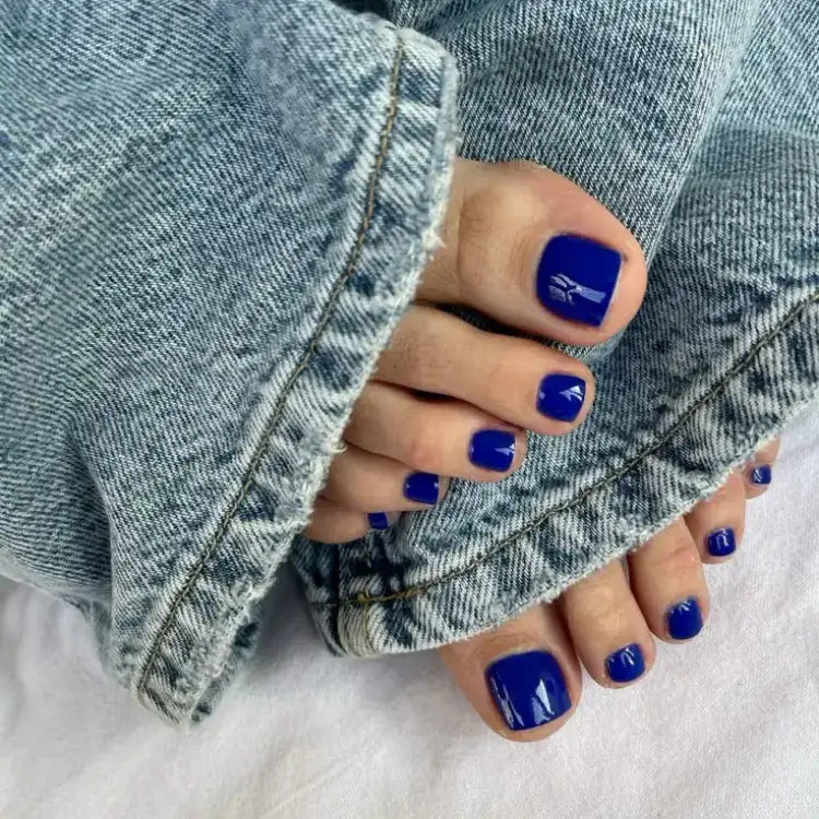 Navy Blue Gel Pedicure Strips Kit