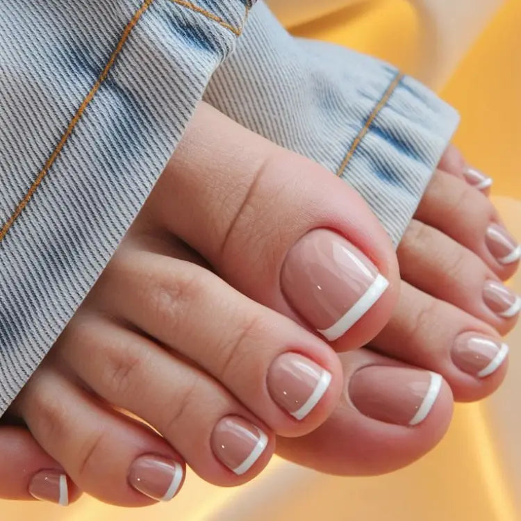 French White Gel Pedicure Strips Kit