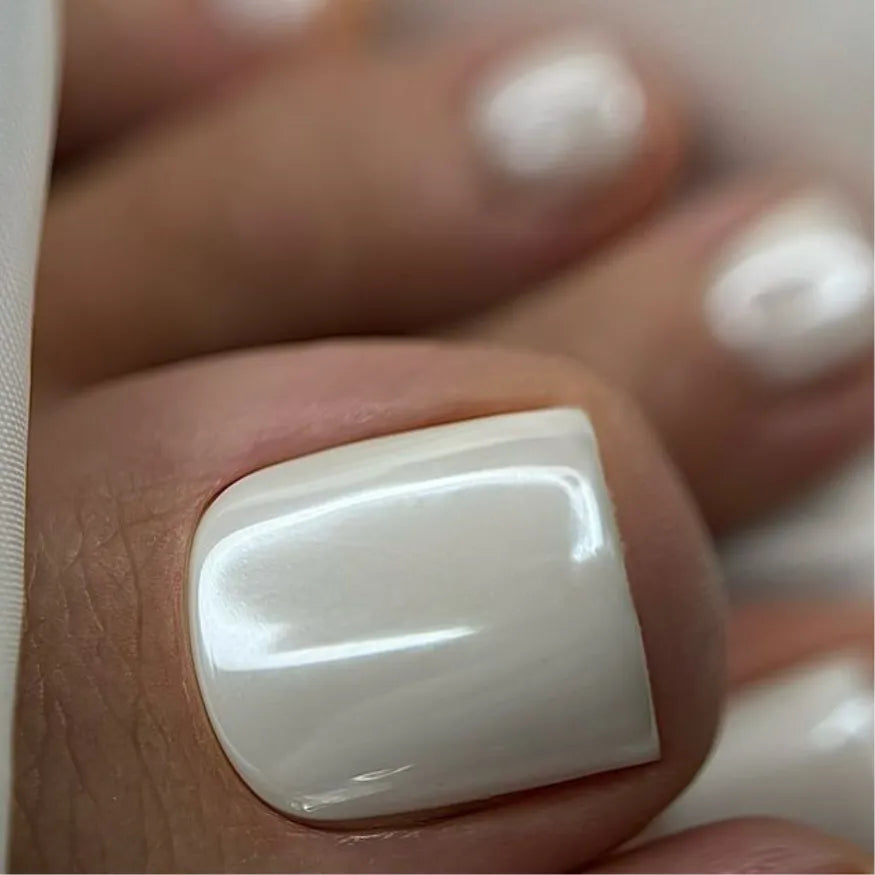 Pearl White Gel Pedicure Strips Kit