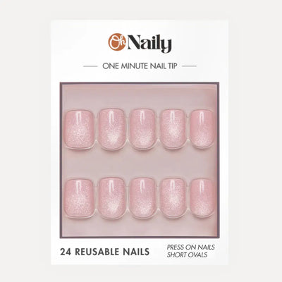 Beige and Glitter - Ovals Short