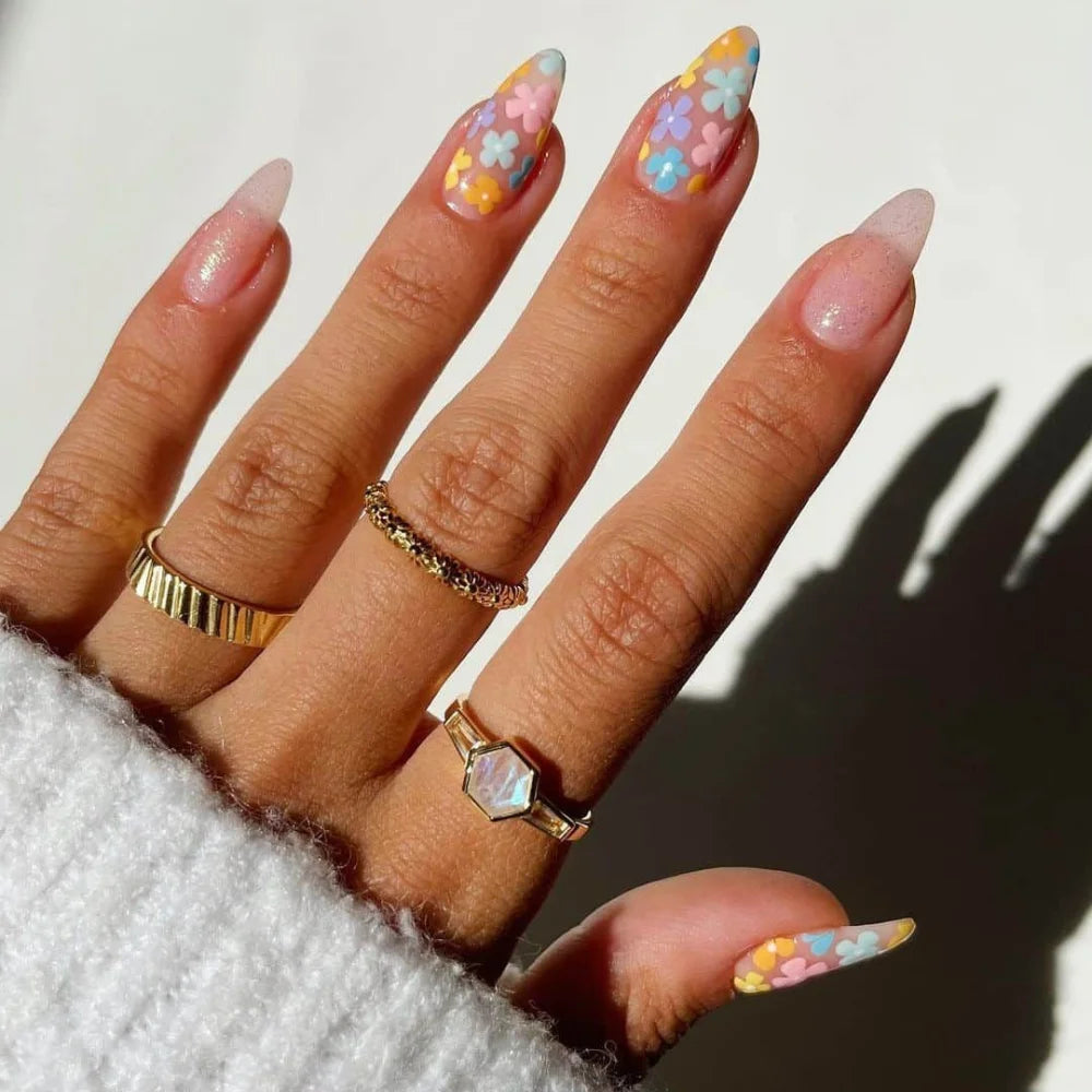 Floral Rainbow - Almond