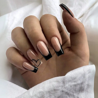 Black Heart French - Rectangular