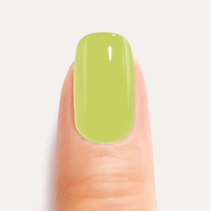 Apple Green Gel Nail Strips Close Up