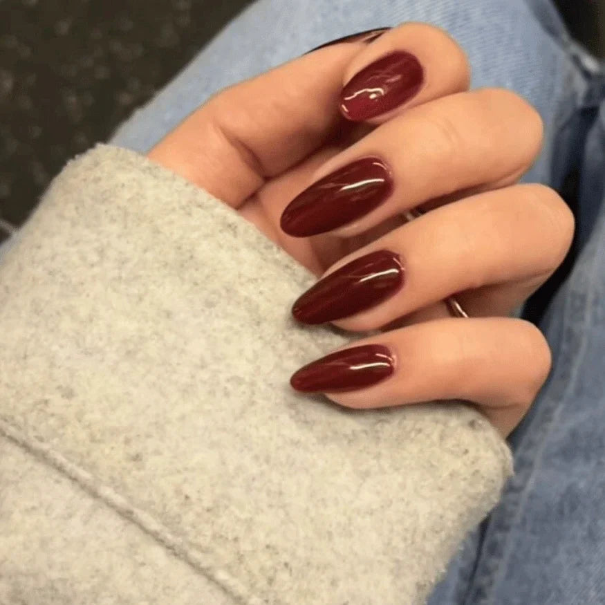 Burgundy Gel Nail Strips