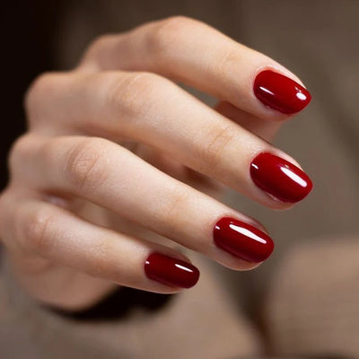 Burgundy Red Gel Nail Strips Kit