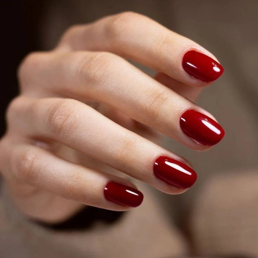 Burgundy Red Gel Nail Strip