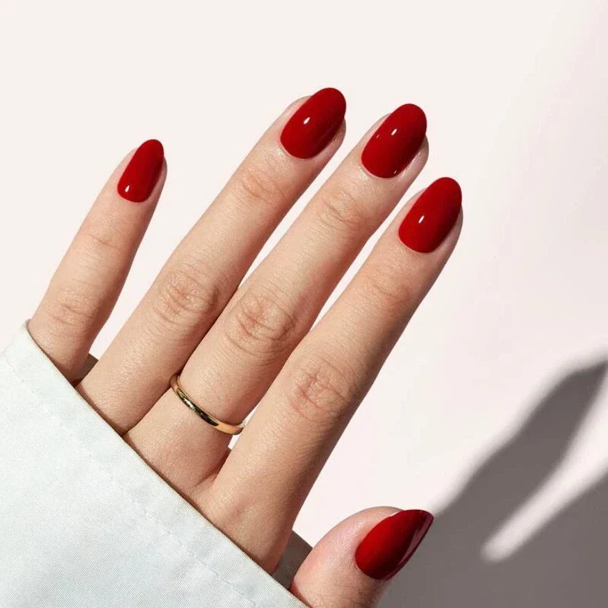 Cherry Red Gel Nail Strips