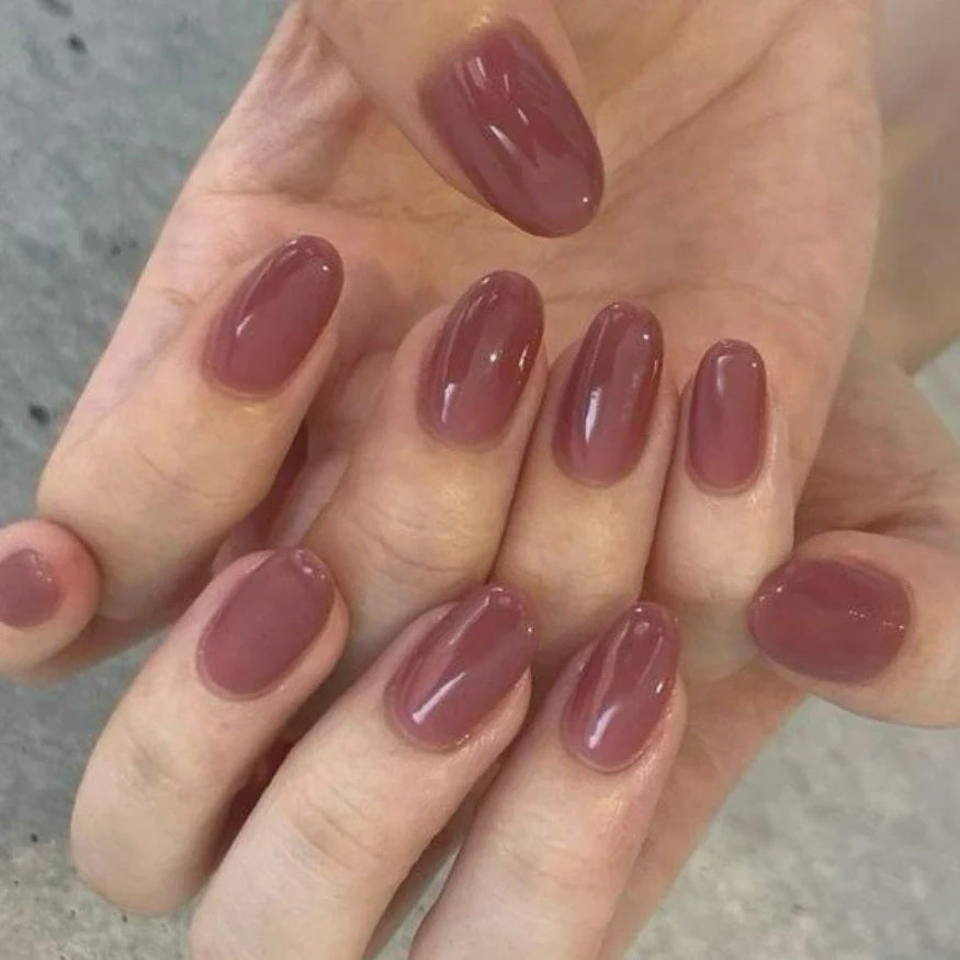Dark Pink Gel Nail Strips 