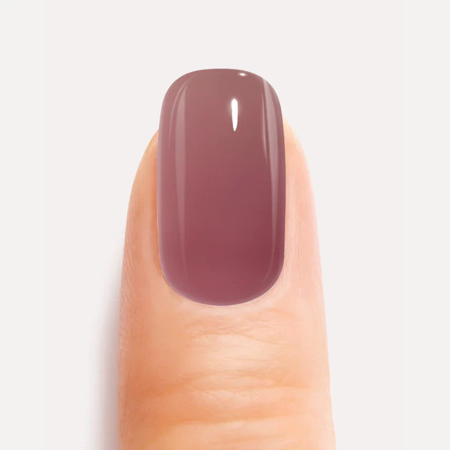 Dark Pink Gel Nail Strips Close up