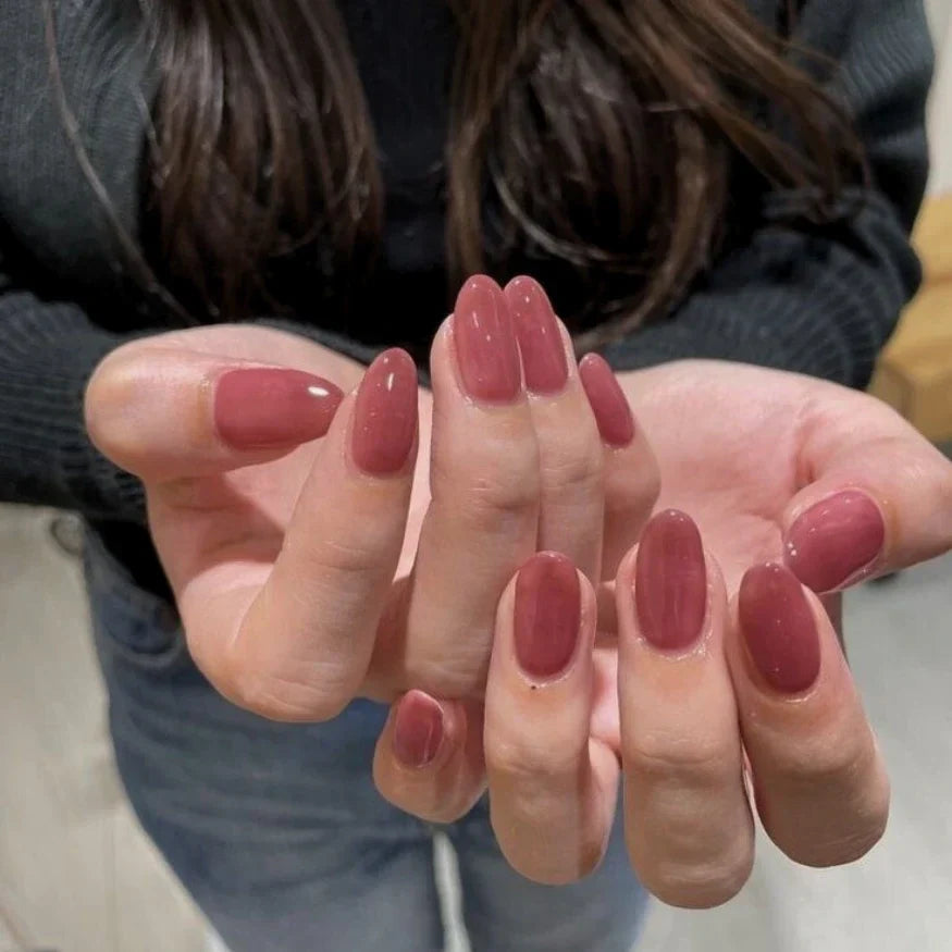 Dark Pink Gel Nail Wraps