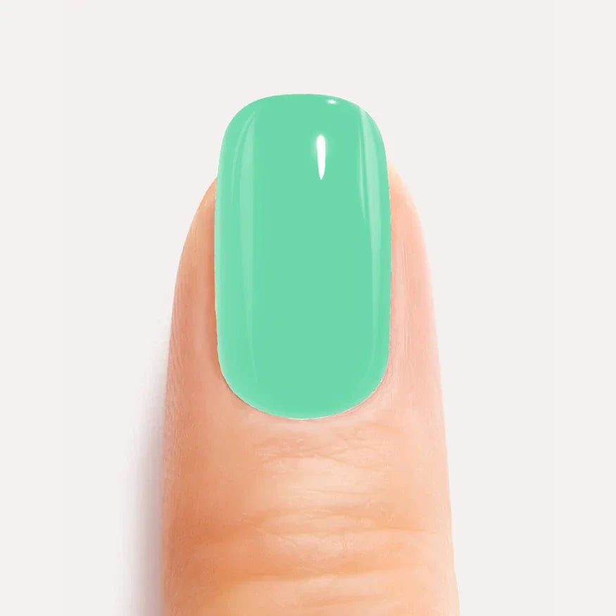 Fluorescent Green Gel Nail Strips Close up