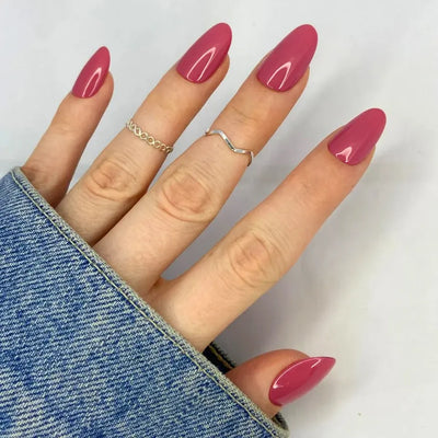 Fuchsia Pink Gel Nail Strips Kit