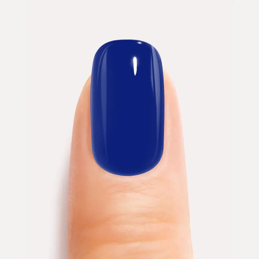 Navy Blue Gel Nail Strips Close up