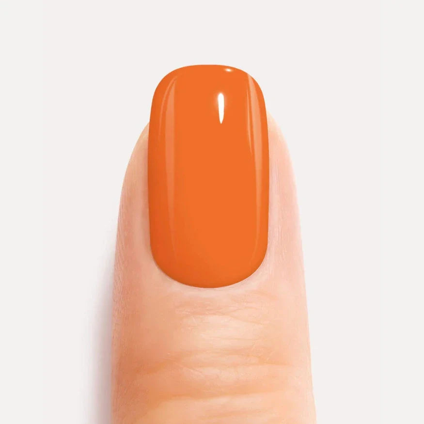 Orange Gel Nail Strips Close Up