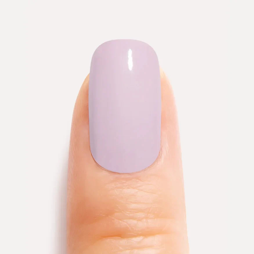 Pastel Purple Gel Nail Strips Closeup