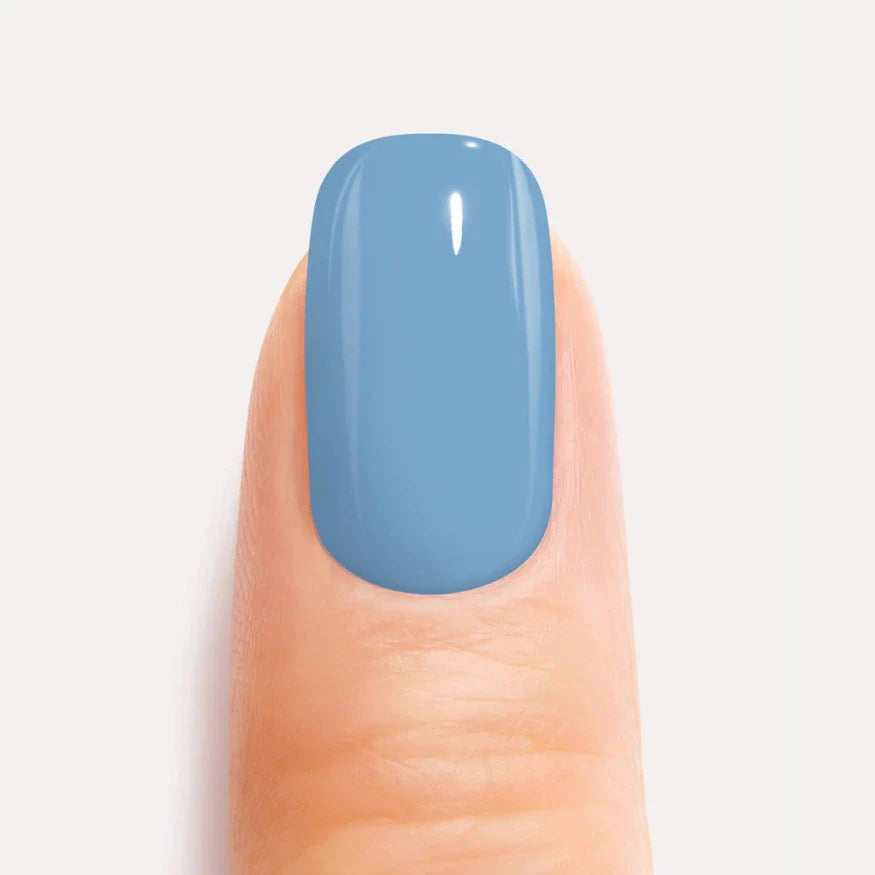 Sky Blue Gel Nail Strips close up