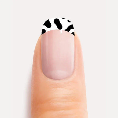 Spotted Pattern French Gel Nail Strips Kit
