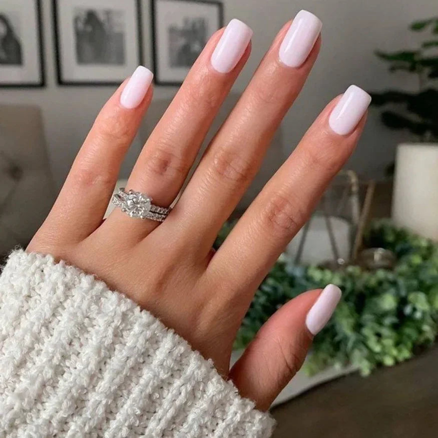 Milky White Gel Nail Strips