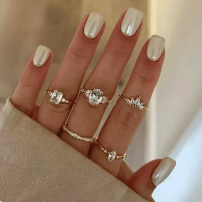 Pearl White Gel Nail Strips Kit