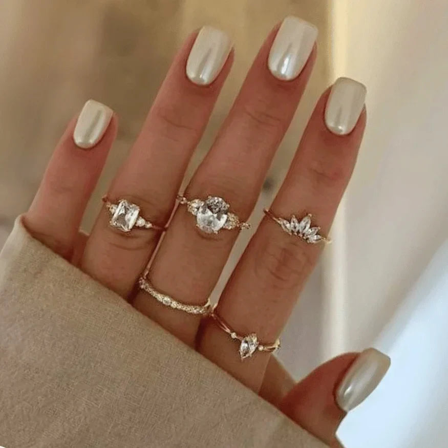 Pearl White Gel Nail Strips