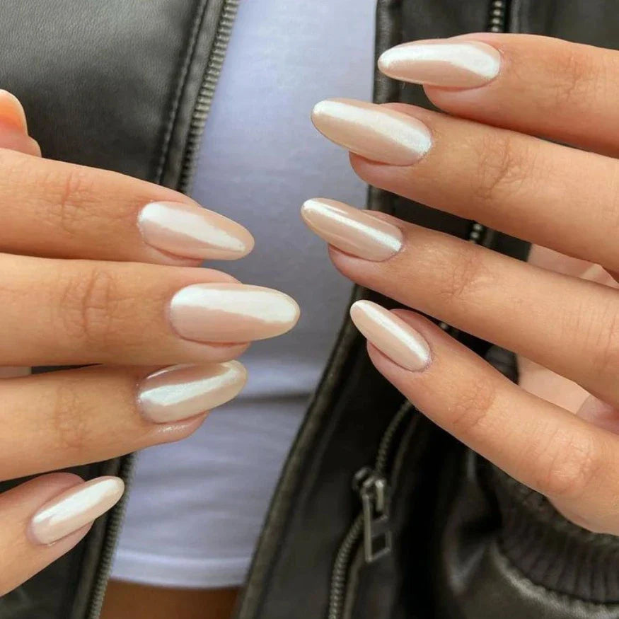 Vanilla Chrome Gel Nail Strips